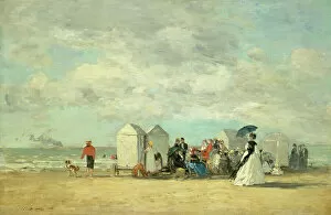 Beach Scene, 1862 (oil on wood)