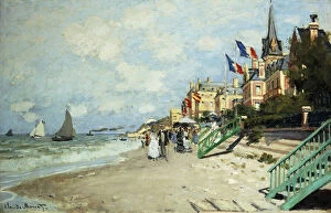 Seaward Gallery: The Beach at Trouville; La Plage a Trouville, 1870 (oil on canvas)