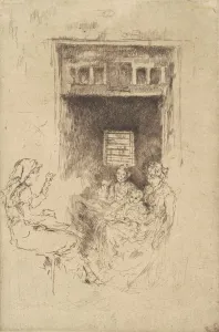Bead-Stringers, 1880 (black etching on laid paper) Bead-Stringers, 1880 (black etching on laid paper)