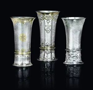 Three beakers (parcel-gilt silver) Three beakers (parcel-gilt silver)