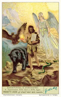 The bearer of the light and of the law (chromolitho)