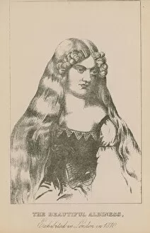 The beautiful albiness, exhibited in London in 1810 (engraving)