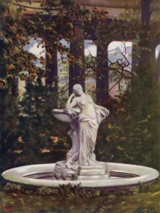A Beautiful Fountain in Berlin (colour litho) A Beautiful Fountain in Berlin (colour litho)