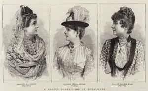 Buda Gallery: A Beauty Competition at Buda-pesth (engraving)