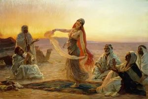 Clapping Gallery: The Bedouin Dancer, (oil on canvas)