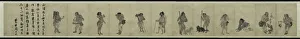 Impoverished Gallery: Beggars and Street Characters, 1516 (handscroll, ink and light colour on paper) (detail)
