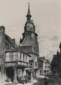 The belfry of Dinan - Old France - Brittany - text, drawings and lithographs The belfry of Dinan - Old France - Brittany - text, drawings and lithographs