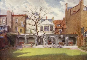 Six Bells Tavern and Bowling Green, Chelsea, 1900 (colour litho) Six Bells Tavern and Bowling Green, Chelsea, 1900 (colour litho)