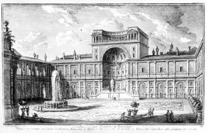 The Belvedere Court in the Vatican Rome (engraving) The Belvedere Court in the Vatican Rome (engraving)