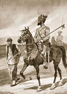 A Bengal Lancer and his Boxer captive, illustration from '