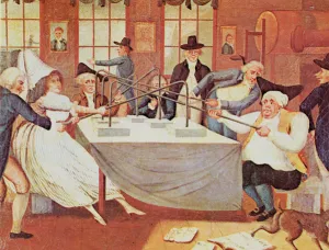 Benjamin Franklins experiments with electricity (turned into an 18th century parlour game) Benjamin Franklins experiments with electricity (turned into an 18th century parlour game)