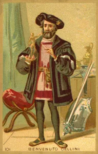 Benvenuto Cellini, Italian artist (chromolitho) Benvenuto Cellini, Italian artist (chromolitho)