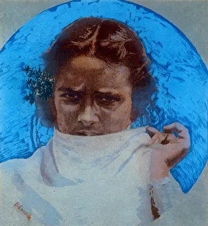 In Costume Gallery: Berber woman (colout litho)