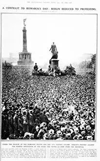 Bismark Gallery: Berlin reduced to Protesting, crowds gather outside the Reichstag to protest