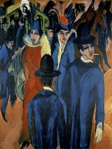 Berlin Street Scene, 1913 (oil on canvas) Berlin Street Scene, 1913 (oil on canvas)