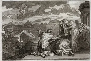 Bible of Royaumont, Old Testament: Fleau of the Plague. And David having made the shading Bible of Royaumont, Old Testament: Fleau of the Plague. And David having made the shading