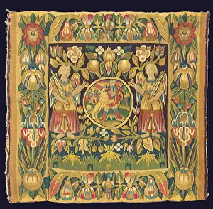 Biblical tapestry panel depicting Samson and the Lion, possibly 17th century Biblical tapestry panel depicting Samson and the Lion, possibly 17th century