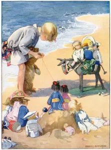 We made Big Teddy be the donkey boy, illustration from Josephine is Busy, by H.C We made Big Teddy be the donkey boy, illustration from Josephine is Busy, by H.C