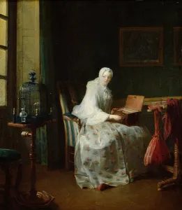The Bird Organ or A Woman Varying Her Pleasures, 1751 (oil on canvas) The Bird Organ or A Woman Varying Her Pleasures, 1751 (oil on canvas)