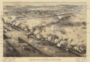 A Birds Eye View of the Battle of Tel-el-Kebir (colour litho) A Birds Eye View of the Battle of Tel-el-Kebir (colour litho)