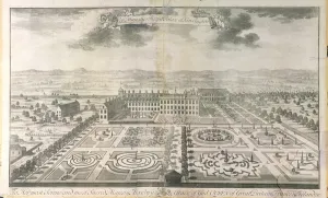 Birds Eye View of the Gardens of Kensington Palace, engraved by Johannes Kip (c Birds Eye View of the Gardens of Kensington Palace, engraved by Johannes Kip (c
