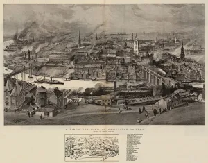 A Bird's Eye View of Newcastle-on-Tyne (engraving) A Bird's Eye View of Newcastle-on-Tyne (engraving)