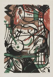 The Birth of Horses (Geburt der Pferde), 1913 (woodcut on Japan paper) The Birth of Horses (Geburt der Pferde), 1913 (woodcut on Japan paper)