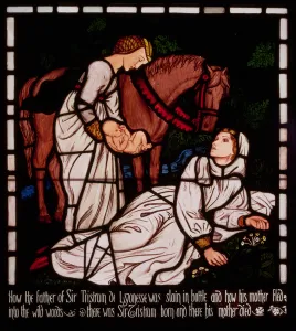 The Birth of Tristan, from The Story of Tristan and Isolde, William Morris & Co The Birth of Tristan, from The Story of Tristan and Isolde, William Morris & Co