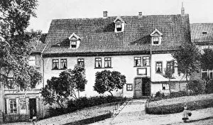 Birthplace of Johann Sebastian Bach in Eisenbach (engraving)