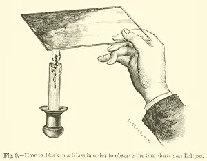 How to Blacken a Glass in order to observe the Sun during an Eclipse (engraving) How to Blacken a Glass in order to observe the Sun during an Eclipse (engraving)