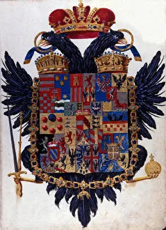 Blazon of the Austro-Hungarian Empire (Austria Hungary). 19th century Blazon of the Austro-Hungarian Empire (Austria Hungary). 19th century