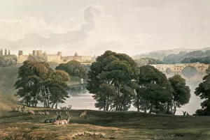 Blenheim Palace engraving from Havell's History of the Thames, 1796
