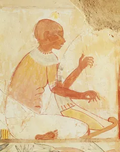Blind Harpist Singing, from the Tomb of Nakht, New Kingdom (wall painting) Blind Harpist Singing, from the Tomb of Nakht, New Kingdom (wall painting)