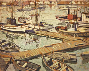The Boat Basin at Santa Barbara, (oil on canvas) The Boat Basin at Santa Barbara, (oil on canvas)