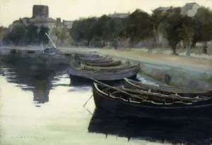 Boats at their Moorings, 1876 (oil on canvas) Boats at their Moorings, 1876 (oil on canvas)