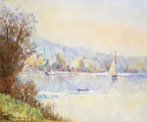 Boats on the Seine; Bateaux sur la Seine, (oil on canvas) Boats on the Seine; Bateaux sur la Seine, (oil on canvas)