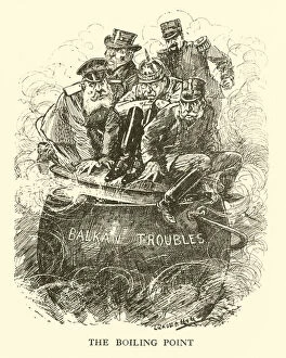 The Boiling Point, illustration for Mr Punch's History of Modern England, by Charles L. Graves, 1922 (engraving)