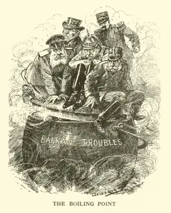 The Boiling Point, illustration for Mr Punch's History of Modern England, by Charles L. Graves, 1922 (engraving) The Boiling Point, illustration for Mr Punch's History of Modern England, by Charles L. Graves, 1922 (engraving)