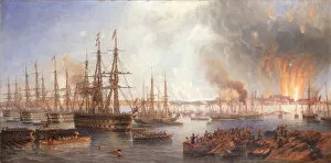 The Bombardment of Sveaborg, 5th August 1855, 1856 (oil on canvas)