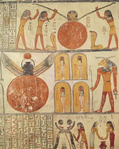 Detail from the Book of the Earth, from the burial chamber of the Tomb of Ramesses VI (r Detail from the Book of the Earth, from the burial chamber of the Tomb of Ramesses VI (r