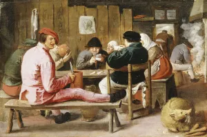 Boors Smoking and Drinking at a Table in a Tavern, c.1625 (oil on panel) Boors Smoking and Drinking at a Table in a Tavern, c.1625 (oil on panel)