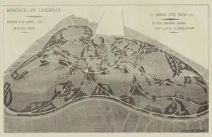 Borough of Liverpool, Bird's Eye View, Design for laying out Sefton Park Borough of Liverpool, Bird's Eye View, Design for laying out Sefton Park