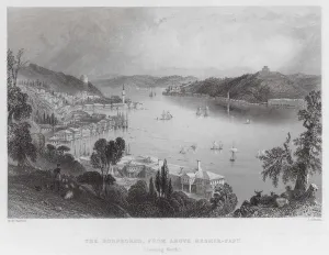The Bosphorus, from above Beshik-Tash, looking North (engraving) The Bosphorus, from above Beshik-Tash, looking North (engraving)
