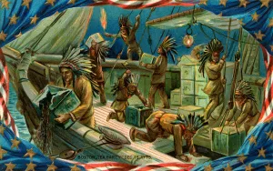 The Boston Tea Party, 1898 (chromolithograph) The Boston Tea Party, 1898 (chromolithograph)