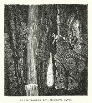 The Bottomless Pit, Mammoth Caves (engraving)