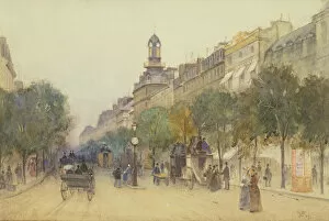 The Boulevard des Italiens, Paris, 1887 (w/c on paper)