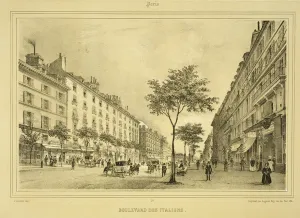 Boulevard des Italiens, from Paris et ses Environs, published c Boulevard des Italiens, from Paris et ses Environs, published c
