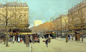 Boulevard Haussmann, in Paris (gouache on paper) Boulevard Haussmann, in Paris (gouache on paper)