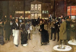The Boulevard at Night, in front of the Theatre des Varietes, c.1883 (oil on canvas) The Boulevard at Night, in front of the Theatre des Varietes, c.1883 (oil on canvas)
