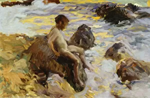 Sorolla Y Bastida Gallery: Boy in the Breakers, Javea, 1900 (oil on canvas)